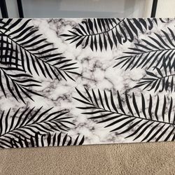 Society 6 Modern Palm Black And white Canvas Wall Art