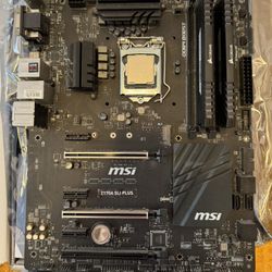 Intel i7-7700k, MSI Motherboard, 16GB Corsair RAM
