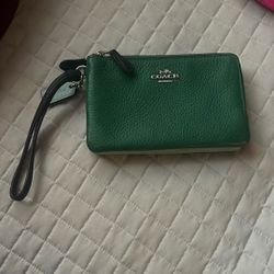 Monedero Coach De Dos Colores Nuevo 