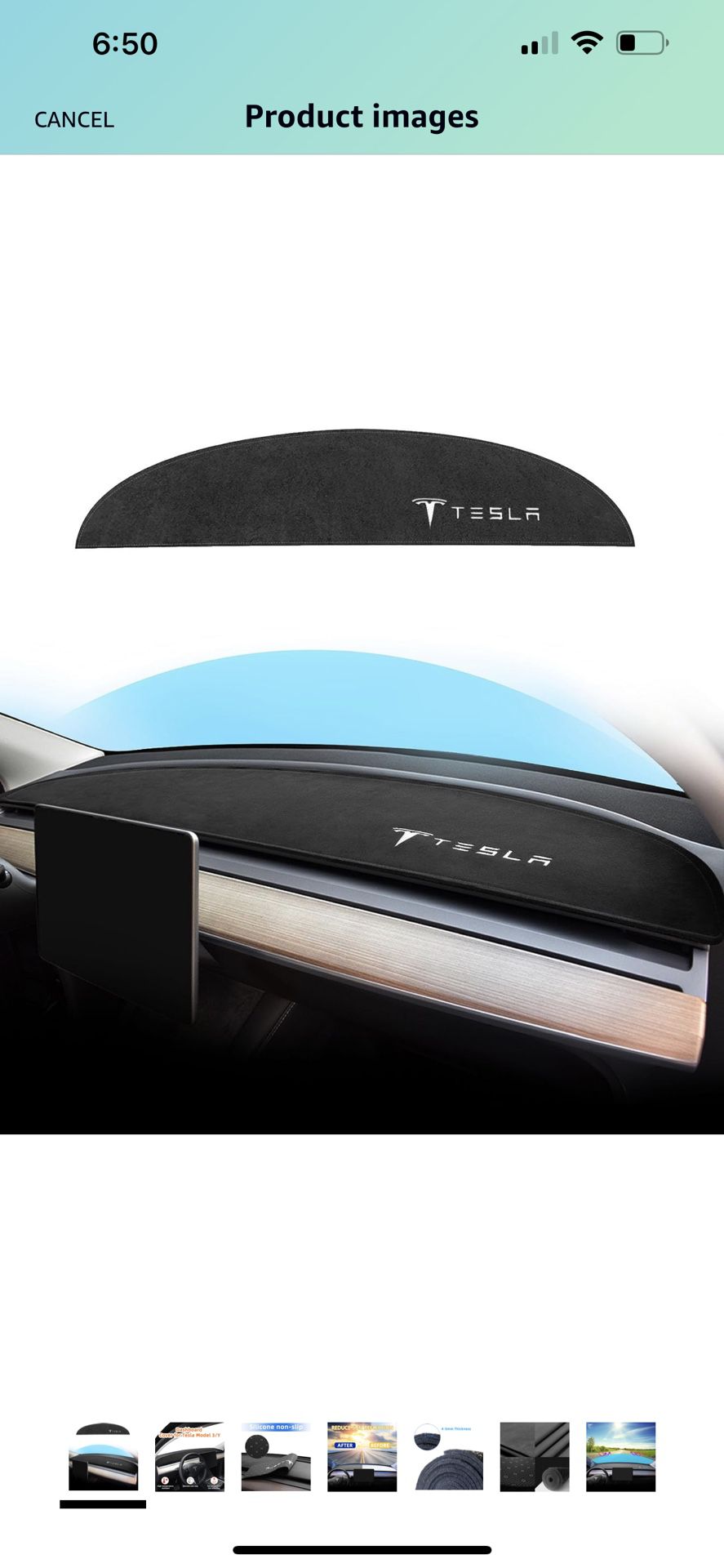 Tesla Model 3/Y Dashboard Cover,Flannel Dash Cover mat Compatible with Tesla Model Y Model 3 2017-2021 2022 2023 Dashboard Decorative Interior Covers 