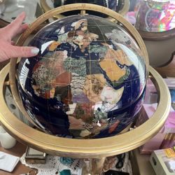 Gemstone Inlay Globe
