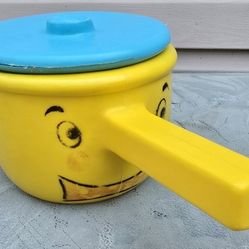 Vintage The First Years Happy Pot And Spoon Plastic Toy