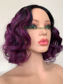 Premium quality synthetic high temperature fiber wig about 10 inch heat resistance low medium heat breathable adjustable cap with straps and combs