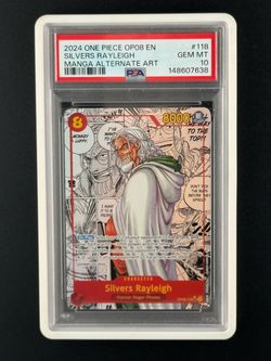 One Piece Silvers Rayleigh Manga Alt Art 118 – PSA Gem Mint 10