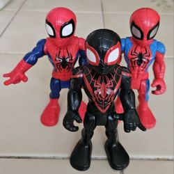 Playskool Marvel Super Hero Adventures 5" Spiderman Figures 3 piece