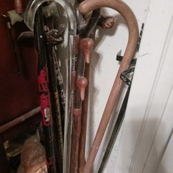 Lots Canes Some Atnique Metal Ones An Acrylic 8 Each Firm