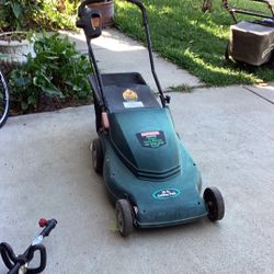 Craft man, electric lawnmower works perfect