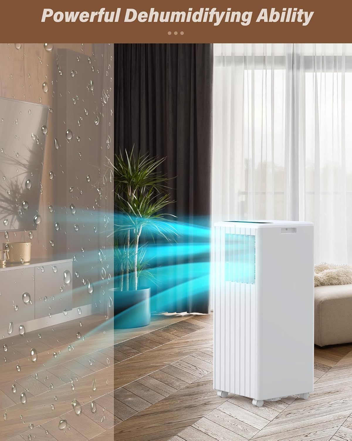Portable Air Conditioners, 8000 BTU Air Conditioners for Room Up to 350 Sq. Ft. 3-IN-1 Portable AC Unit with Fan/Dehumidifier/24H Timer/Remote Control