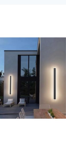40” long modern outside lights