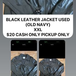BLACK LEATHER JACKET USED $20 PICKUP ONLY CASH ONLY
