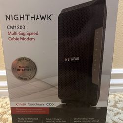 NETGEAR Nighthawk Cable Modem CM1200 - Compatible with all Cable Providers including Xfinity by Comcast, Spectrum, Cox | For Cable Plans Up to 2 Gigab