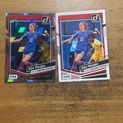 2024 DONRUSS FIFA ALEX MORGAN 2 CARD LOT 