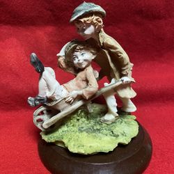 6 Inch Painted Alabaster Figurine Imported From Greece