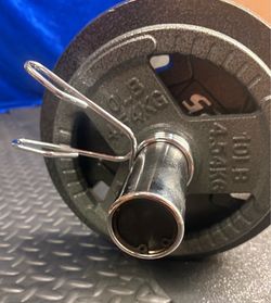 Brand New Olympic Weightlifting Equipment; Curl Bar with Pair of 25s and Pair of 10s. 90 # Brute.