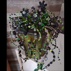Large Handmade Beaded Plant 