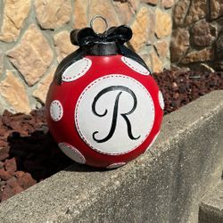 Ornament, Large 12” Diameter Ball With “R”
