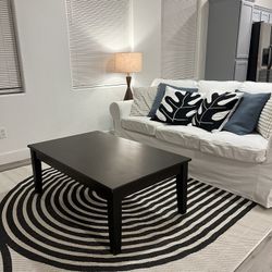 Solid Wood Dark Coffee Table 