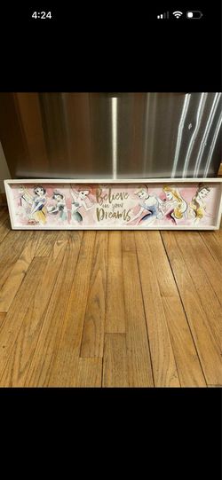 Believe in your dreams princess canvas. Brand new