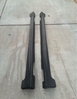 Car Side Skirt Extensions Pair Black