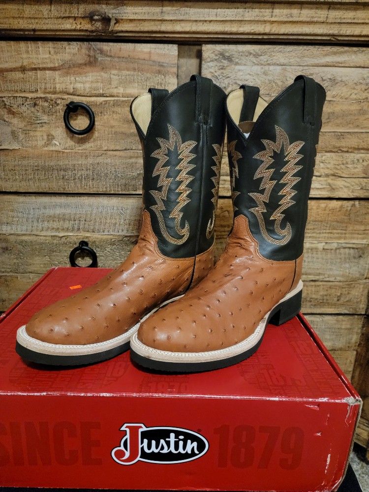 Justin Full Quill Ostrich Western Boots for Sale in Spring TX OfferUp