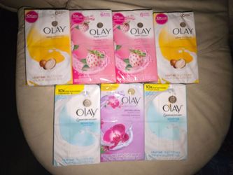 Olay Bar Soap 6 count. $6 per pk or 2 pks for $10 FIRM. (7 packs in stock) Pick up in Garland 75042 by appointment.