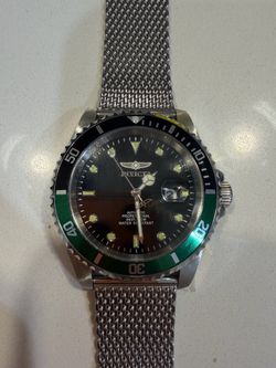 Invicta Pro Diver 4887 Automatic Green Black Men’s Watch w/ Box Mesh Band