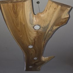 Chinese Elm Live Edge Plank Light
