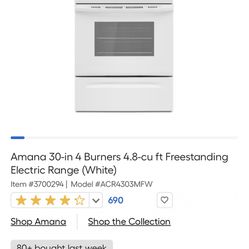 Amana 30” Electric Range In Great Condition OBO