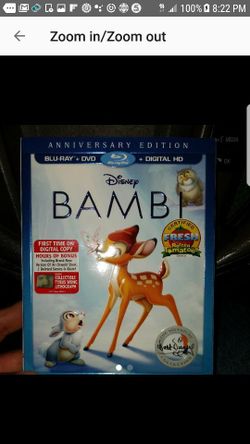 Bambi blu ray dvd combo brand new sealed with slip cover