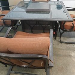 Four Chairs And Firepit 