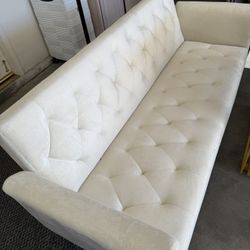 White Plush Couch  Wayfair 