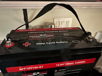 Deep Cycle Lithium Battery like brandnew 100% good 100ah 1280wh fully charged