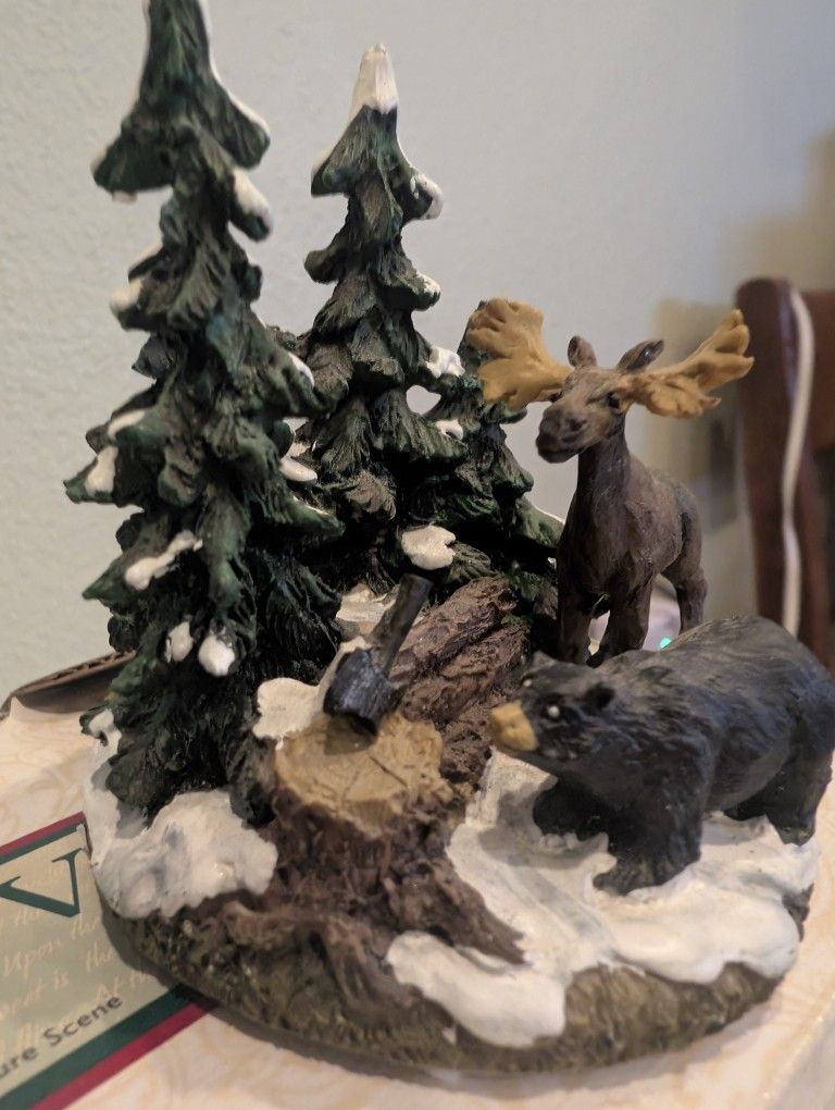Santas workbench 2005 VICTORIAN CHRISTMAS
wilderness resin figure with Moose and Friends