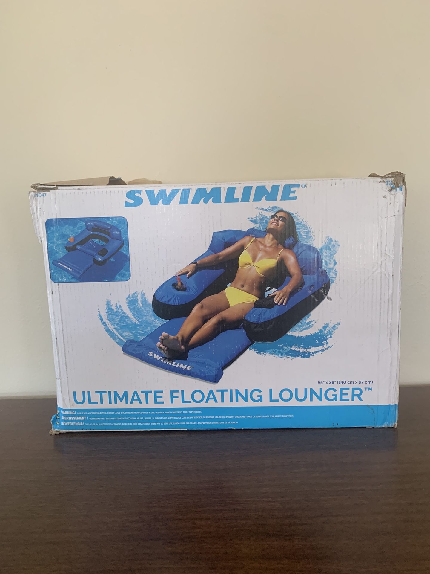 Swimline 9047-A Ultimate Fabric Swimming Pool Inflatable Floating Chair Lounger