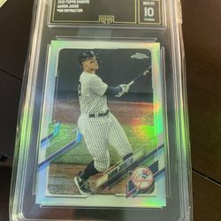 Aaron Judge 2021 Topps Chrome #99 Refractor Graded 10