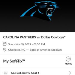 2 Carolina Panthers Vs Dallas For Sale ‼️‼️‼️