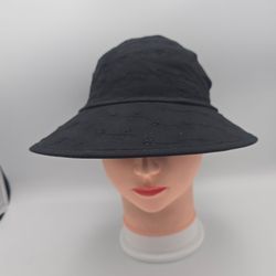 Women's White Stag Black Scooper Eyelet Elastic Back Sun VisorHat