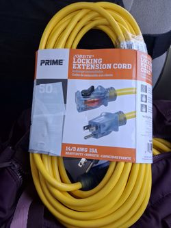 50' Outdoor Locking Extension Cord 