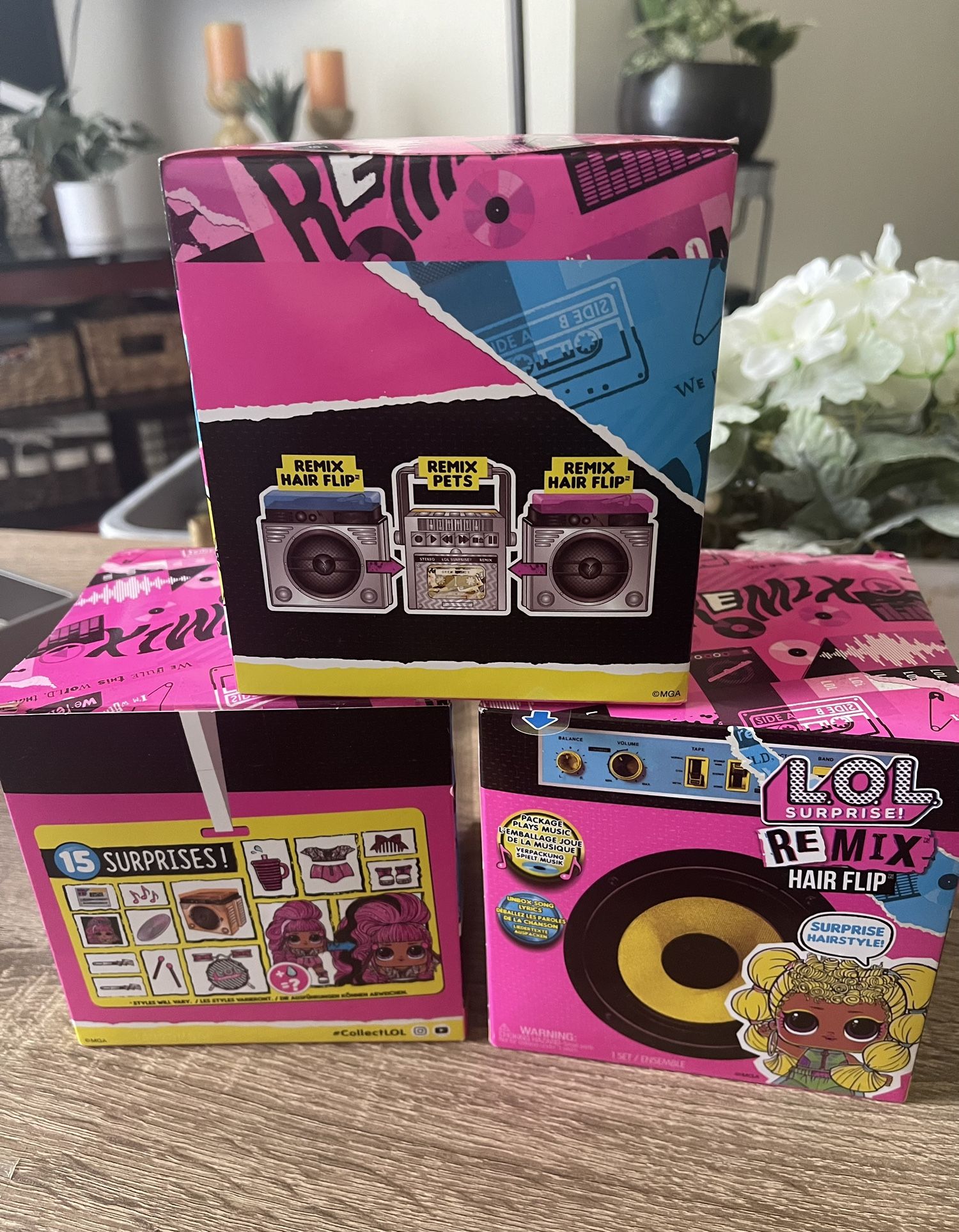 LOL Surprise Remix Hair Flip Dolls-15 surprises with hair reveal & music $10.00 each