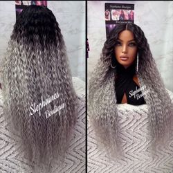 Human Hair Blended Lace Front Wig 