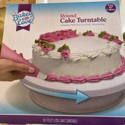 Baked with Love~Round Cake Turntable, fits 10”Cakes