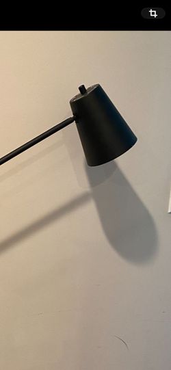 Modern Minimalist Floor Lamp in Matter Black Finish and Adjustable Arm