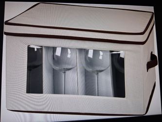 Three storage cases for up to 36 wine or champagne glasses Crystal safety boxes with lids