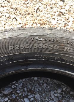 255/55/r20 Bridgestone dueler h/l alenza tire