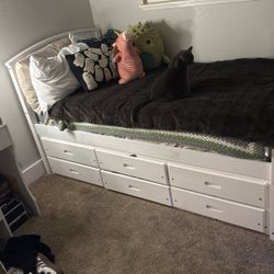 White Twin Bed Frame 