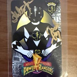 Black Ranger Power Rangers Signed card Walter Jones