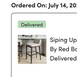 Gracie Barstool Siping Upholstered Wooden Stool Red Barrel Studio
