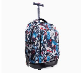 Jworld rolling back pack carry on luggage school travell