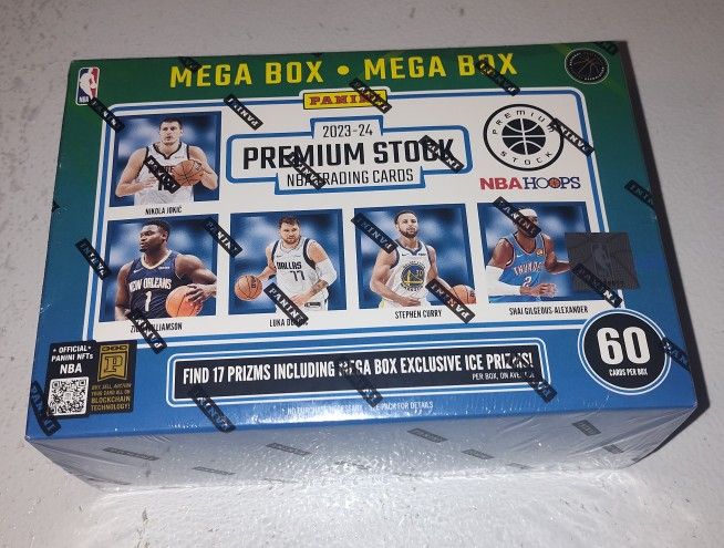 2023-24 Panini NBA Hoops premium Stock Mega Box Basketball Cards NEW AND SEALED