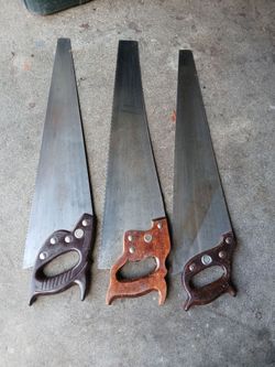 Hand saws Batch of three